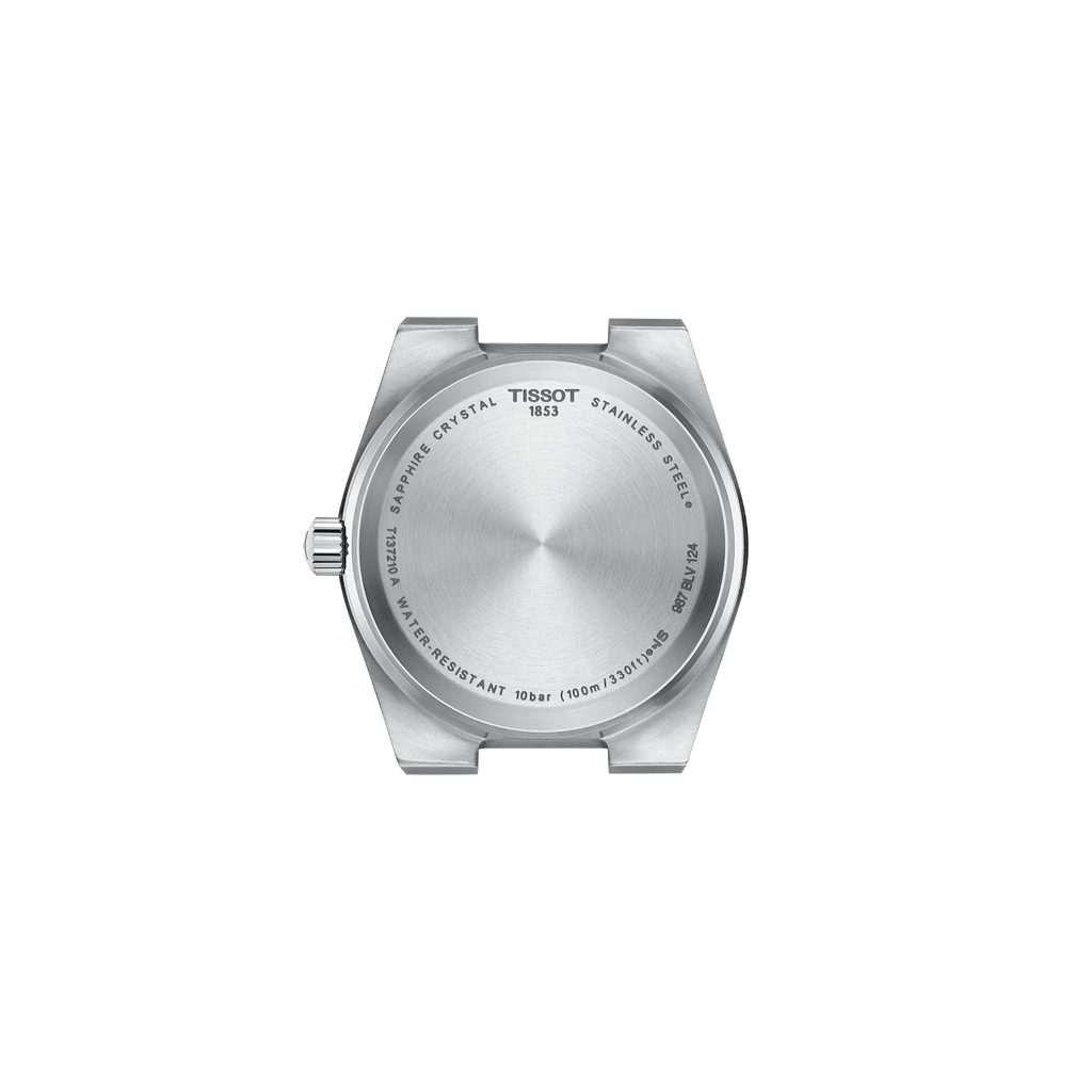 RELOJ TISSOT PRX, CUARZO, ESFERA VERDE CLARO, BRAZALETE DE ACERO, FECHA, 35 MM