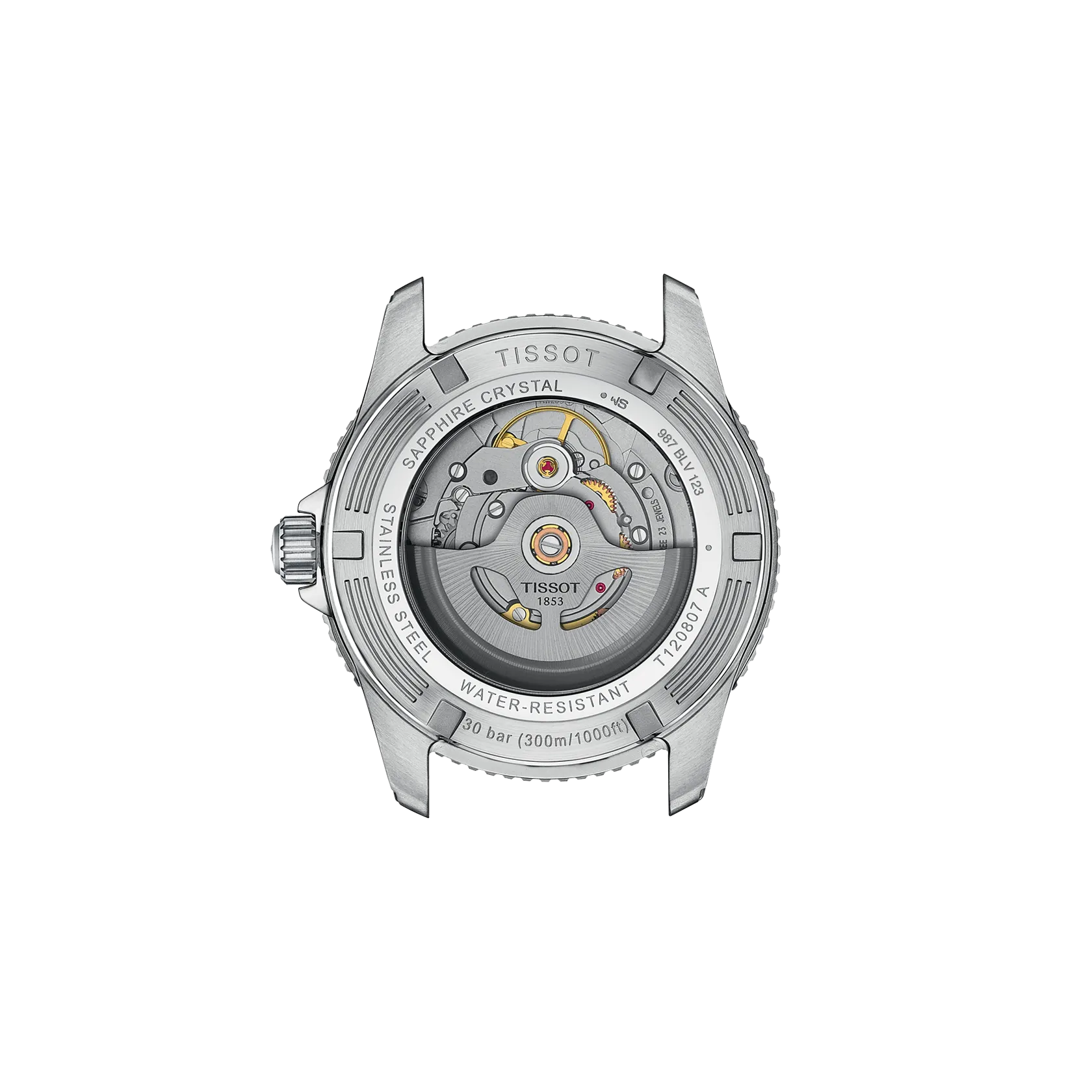 RELOJ TISSOT SEASTAR 1000, AUTOMCÁTICO, ESFERA TURQUESA, BRAZALETE DE ACERO, FECHA, 40 MM