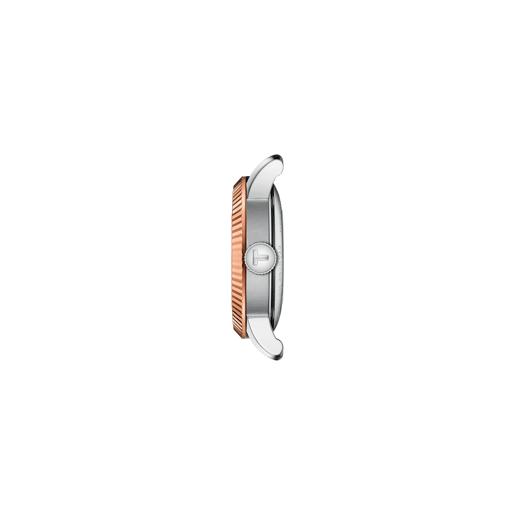 RELOJ TISSOT LE LOCLE GOLD, AUTOMCÁTICO, ESFERA GRIS, BRAZALETE DE ACERO, FECHA, DIAMANTES, 29 MM