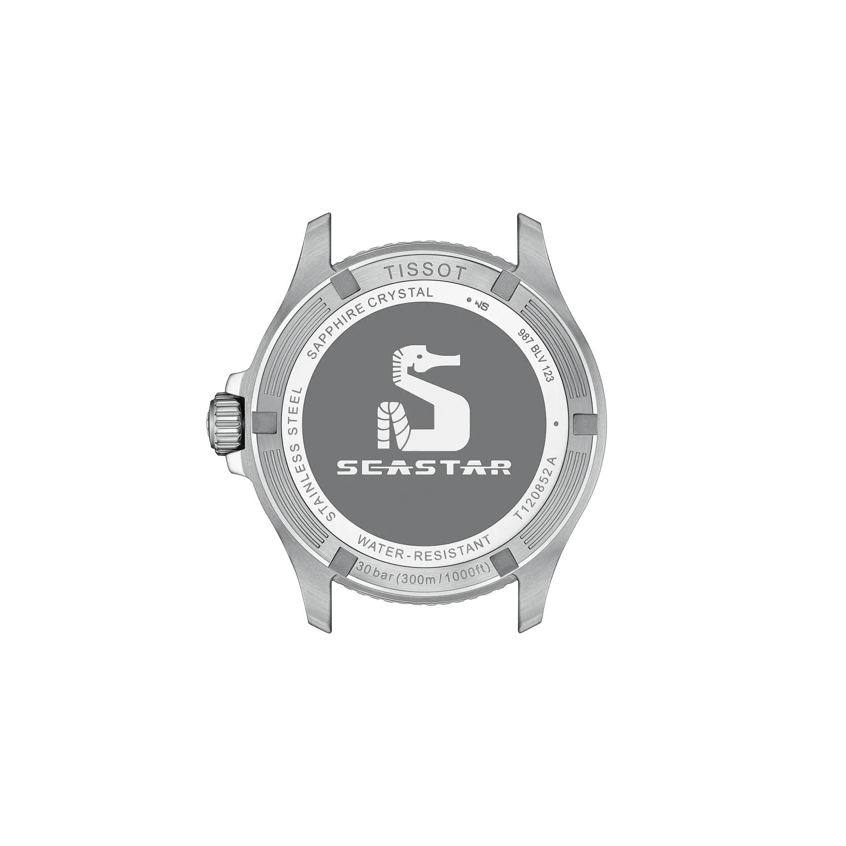 RELOJ TISSOT SEASTAR 1000, CUARZO, ESFERA NEGRA, FAJA DE CAUCHO NEGRA, GMT, 40 MM