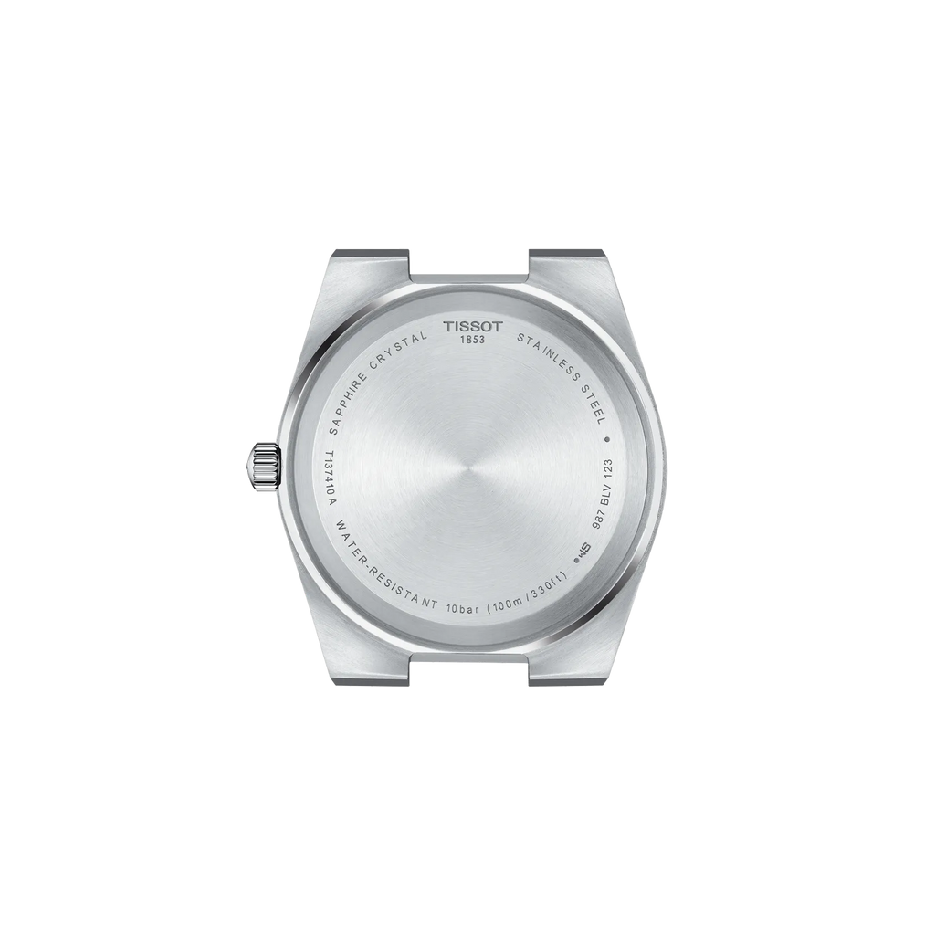 RELOJ TISSOT PRX, CUARZO, ESFERA NEGRA, FAJA DE CAUCHO NEGRA, FECHA, 40 MM