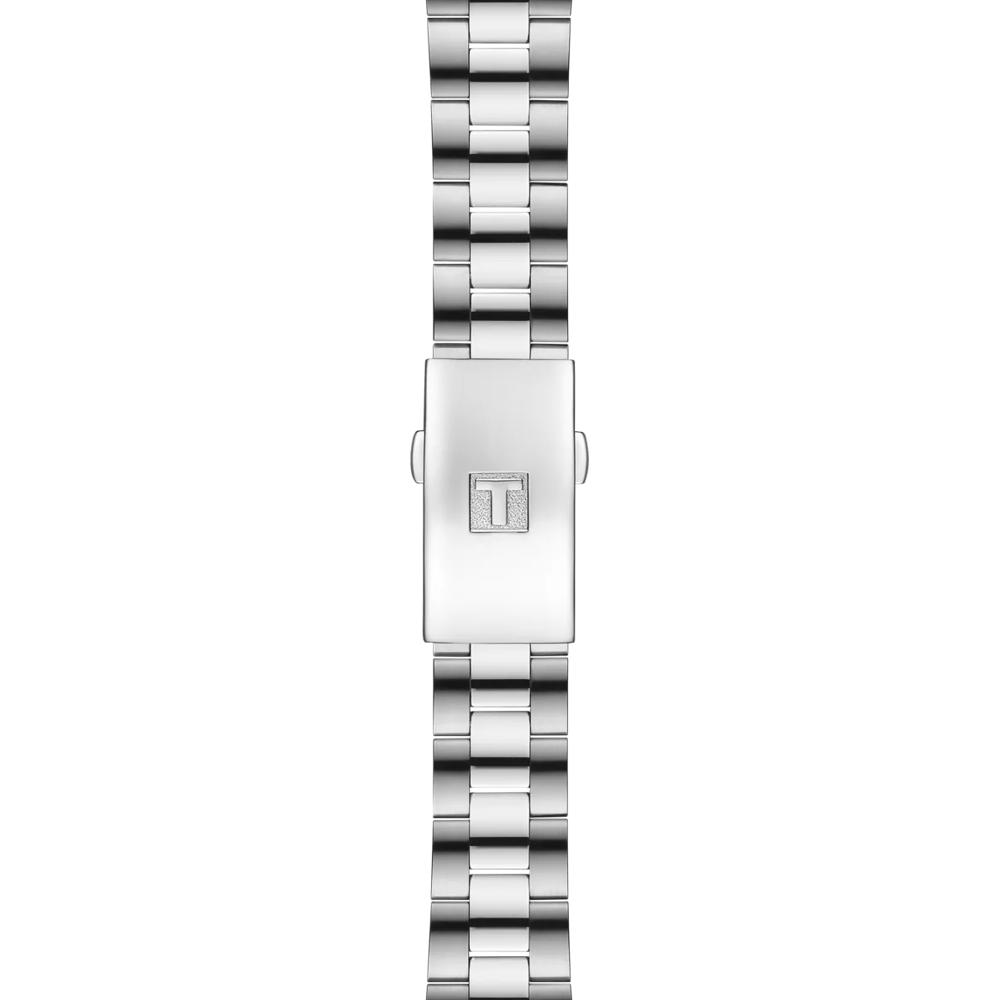 RELOJ TISSOT PR 100, CUARZO, ESFERA GRIS, BRAZALETE DE ACERO, FECHA, 36 MM