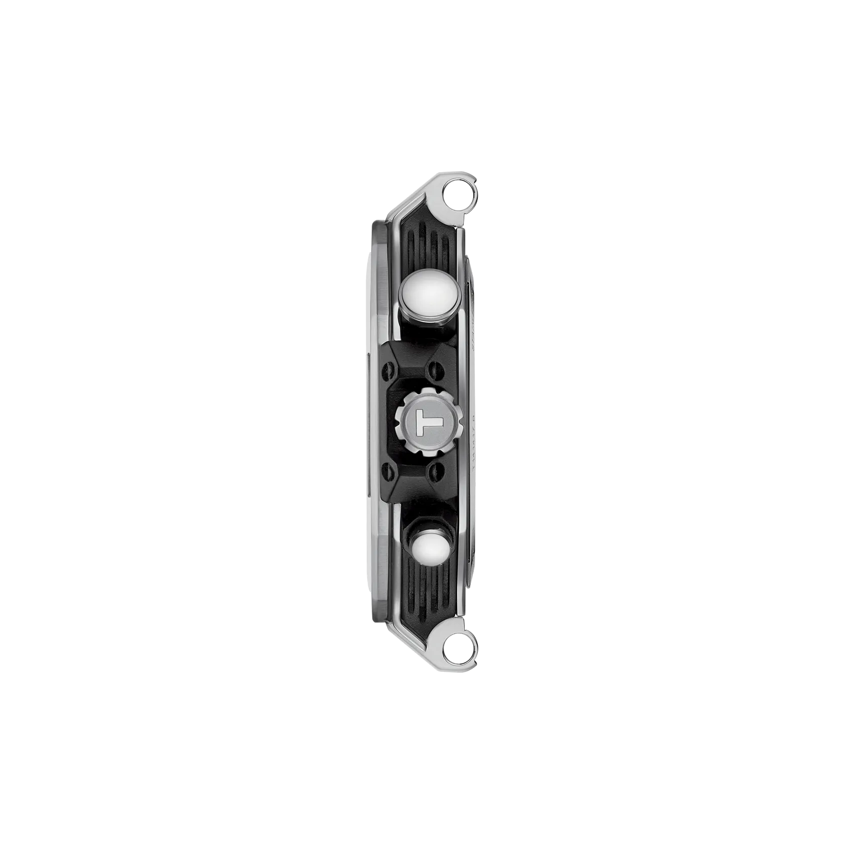 RELOJ TISSOT T-RACE, CUARZO, ESFERA BLANCA, BRAZALETE DE ACERO, CRONCÓGRAFO, 45 MM