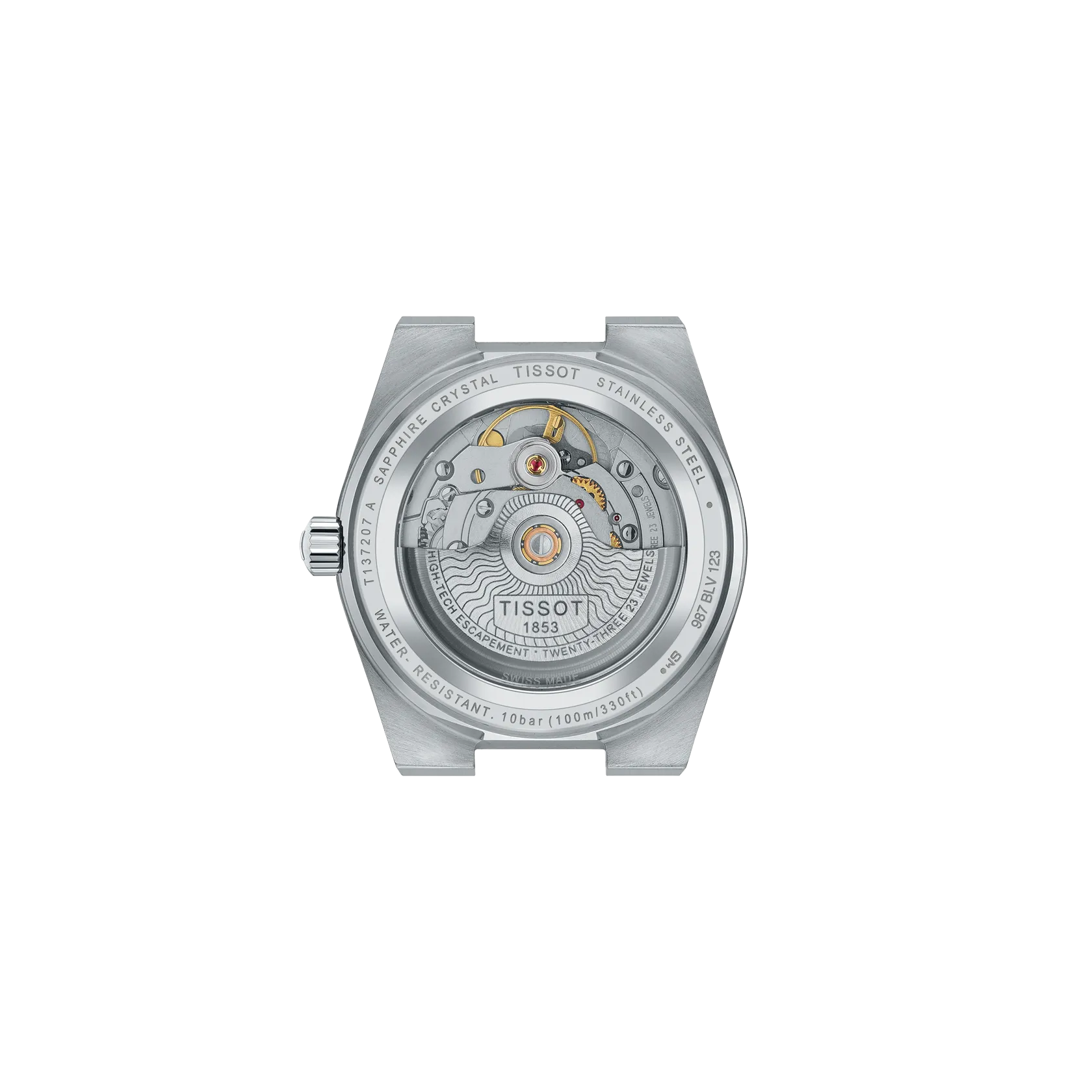 RELOJ TISSOT PRX, AUTOMCÁTICO, ESFERA VERDE, BRAZALETE DE ACERO, FECHA, 35 MM