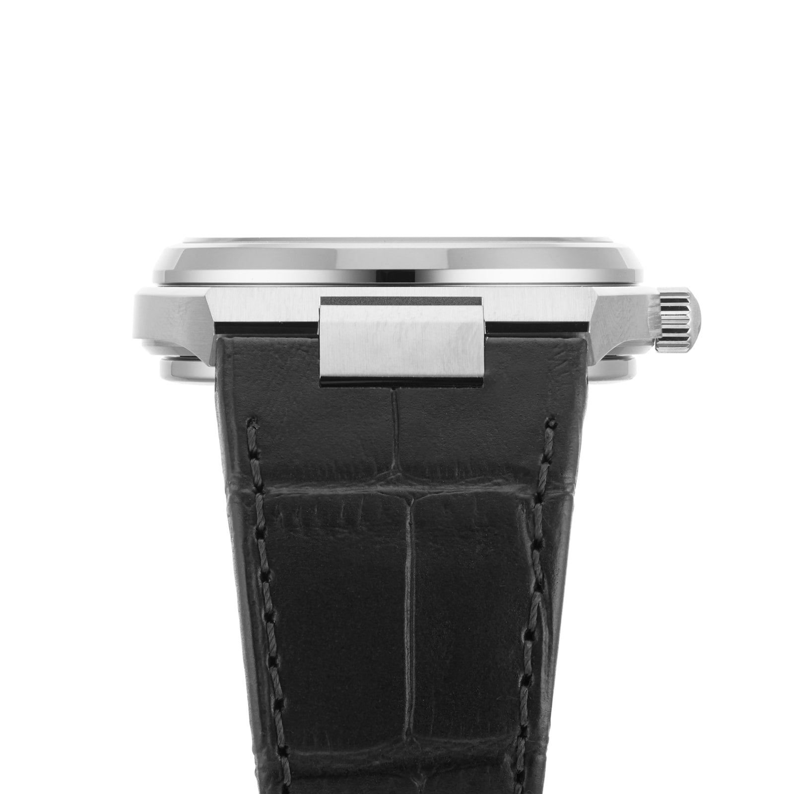 RELOJ TISSOT PRX, AUTOMCÁTICO, ESFERA NEGRA, FAJA DE CUERO NEGRA, FECHA, 40 MM