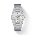 RELOJ TISSOT PRX, CUARZO, ESFERA DE MADRE PERLA BLANCA, BRAZALETE DE ACERO, FECHA, 35 MM