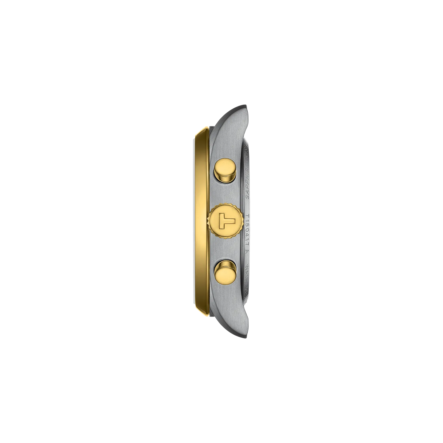 RELOJ TISSOT PR 100, CUARZO, ESFERA GRIS, BRAZALETE DE ACERO PVD, CRONCÓGRAFO, 40 MM