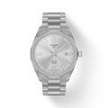 RELOJ TISSOT PR100 SOLAR, ESFERA GRIS, BRAZALETE DE ACERO, FECHA, 39 MM