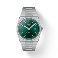 RELOJ TISSOT PRX, CUARZO, ESFERA VERDE, BRAZALETE DE ACERO, FECHA, 40 MM
