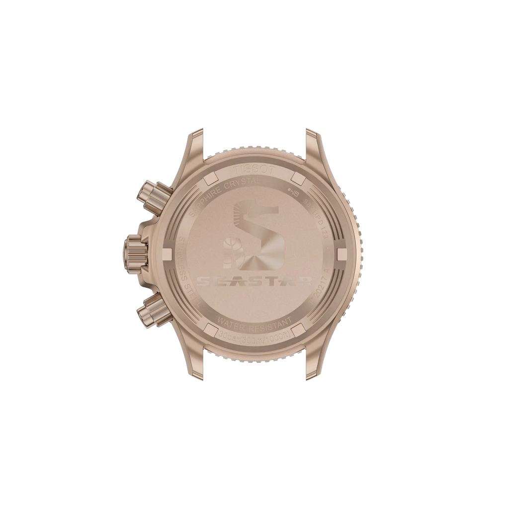 RELOJ TISSOT SEASTAR 1000, CUARZO, ESFERA TURQUESA, BRAZALETE DE CAUCHO TURQUESA, CRONCÓGRAFO, 38 MM