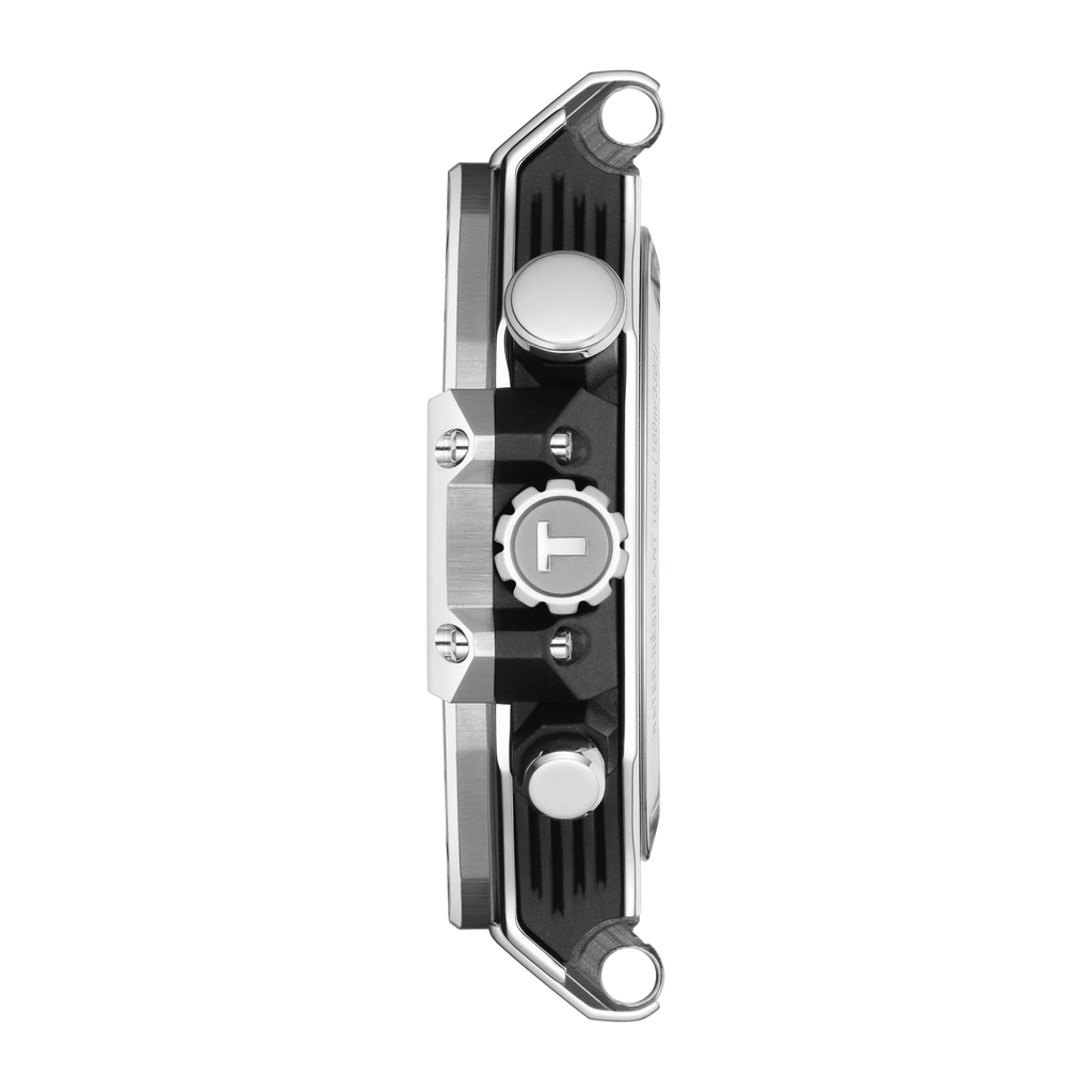 RELOJ TISSOT T-RACE MOTO GP LE2022, CUARZO, ESFERA NEGRA, BRAZALETE DE ACERO, CRONCÓGRAFO, 45 MM