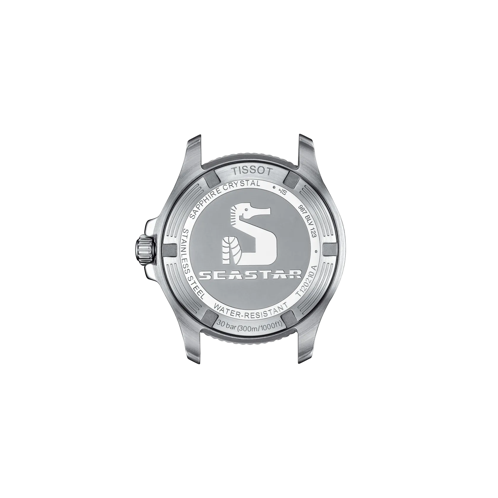 RELOJ TISSOT SEASTAR 1000, CUARZO, ESFERA NEGRA, BRAZALETE DE ACERO, FECHA, 36 MM