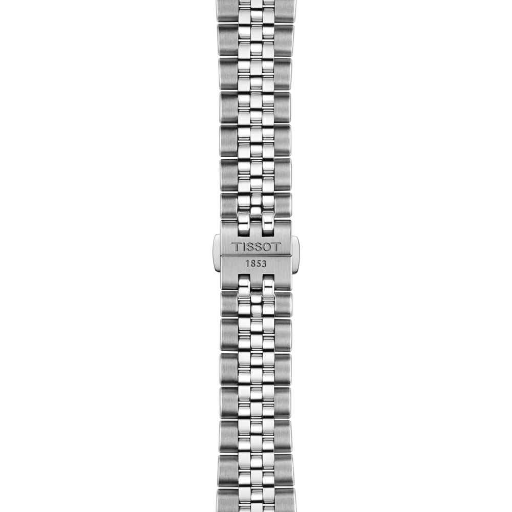RELOJ TISSOT PRX516, AUTOMCÁTICO, ESFERA BLANCA, BRAZALETE DE ACERO, CRONCÓGRAFO, 41 MM