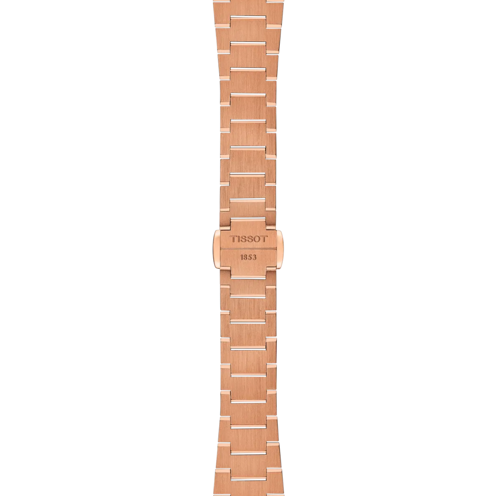 RELOJ TISSOT PRX, CUARZO, ESFERA ROSA,  BRAZALETE DE ACERO PVD TONO ROSA, 25 MM