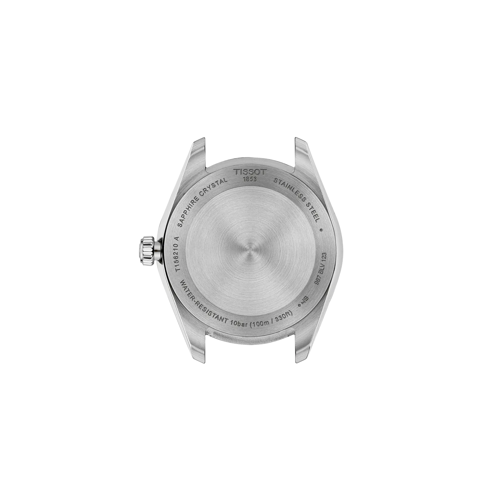 RELOJ TISSOT BALLADE, CUARZO, ESFERA CELESTE, BRAZALETE DE ACERO, FECHA, 34 MM