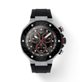RELOJ TISSOT T-RACE MOTO GP, 2025, CUARZO, ESFERA NEGRA, BRAZALETE DE CAUCHO NEGRO, EDICICÓN ESPECIAL, CRONCÓGRAFO, 45 MM