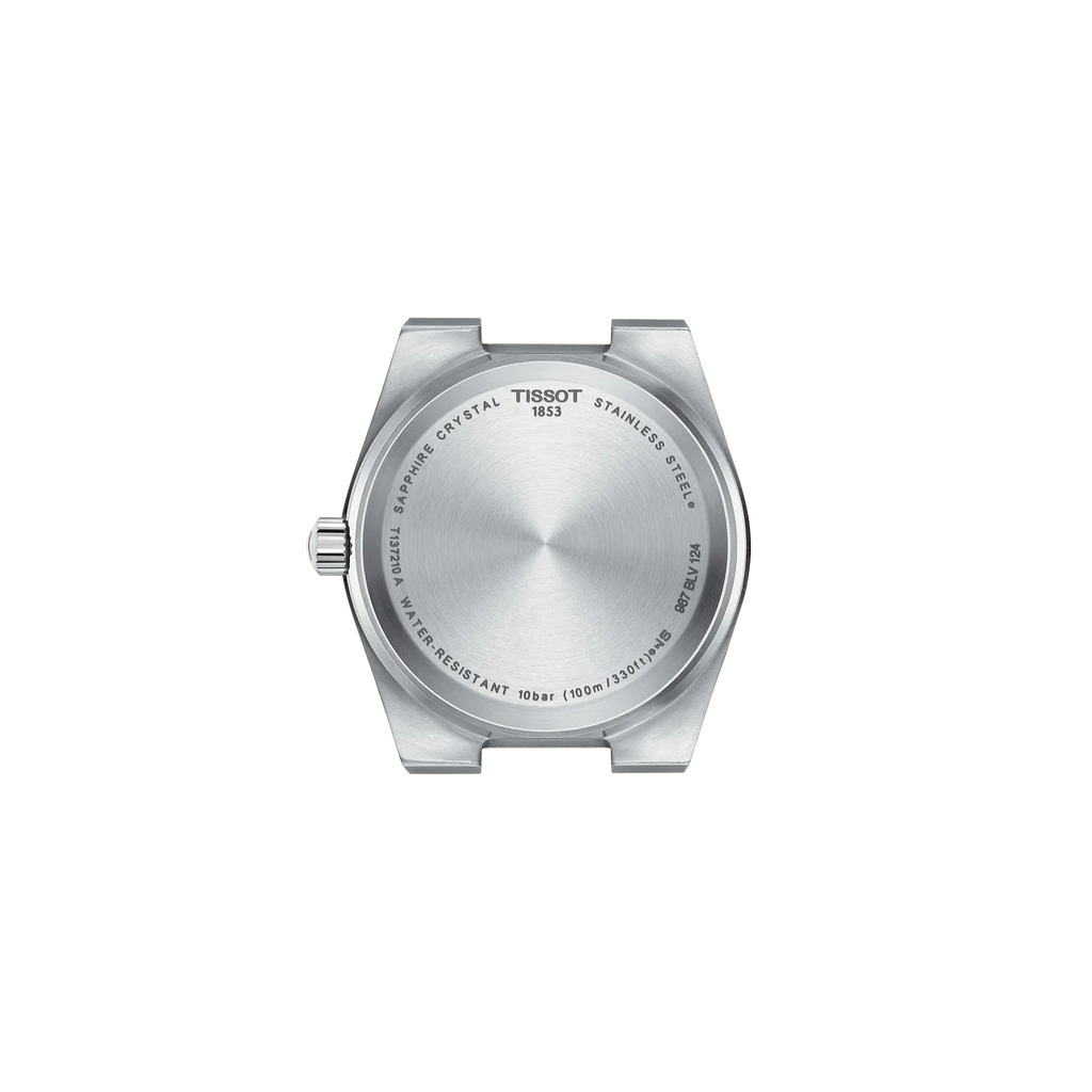 RELOJ TISSOT PRX, CUARZO, ESFERA DE MADRE PERLA BLANCA, BRAZALETE DE ACERO, FECHA, 35 MM