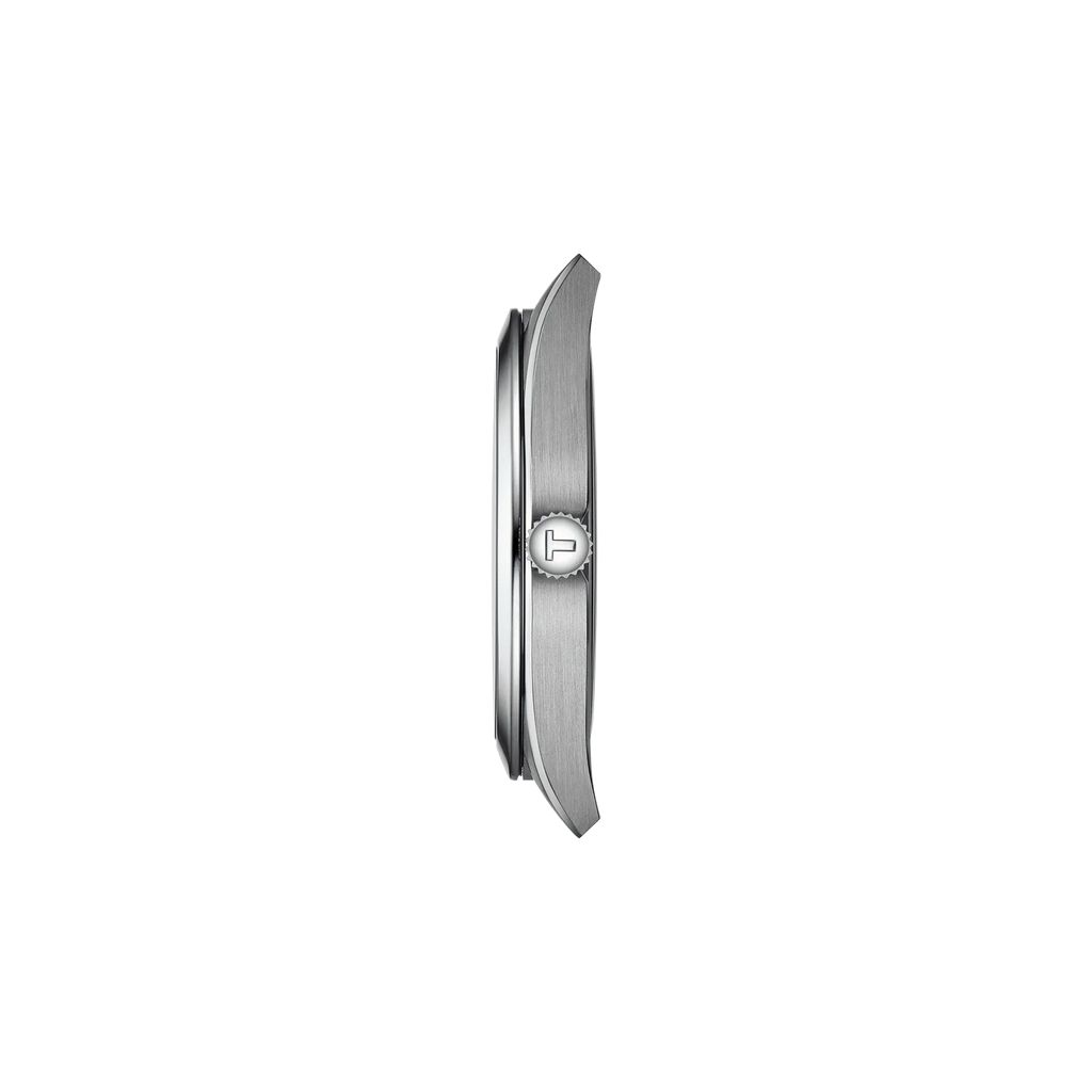 RELOJ TISSOT GENTLEMAN, CUARZO, ESFERA GRIS, BRAZALETE DE TITANIO, FECHA, 40 MM