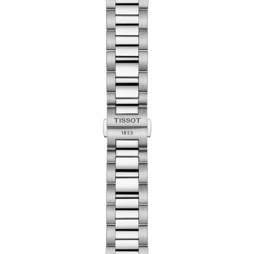 RELOJ TISSOT PR 100, CUARZO, ESFERA AZUL, BRAZALETE DE ACERO, CRONCÓGRAFO, FECHA, 40 MM