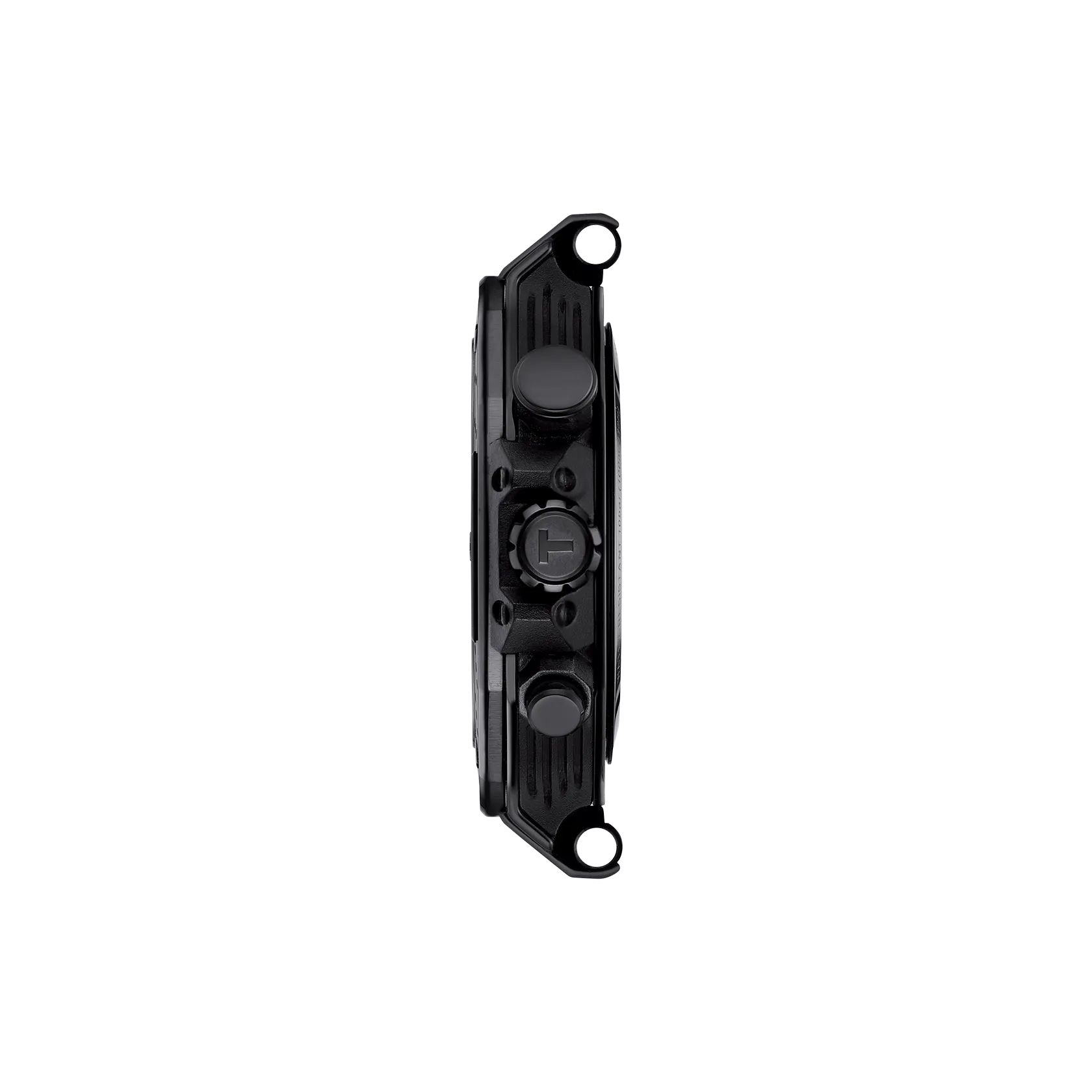 RELOJ TISSOT T-RACE, CUARZO, ESFERA NEGRA, FAJA DE CAUCHO ROJA, CRONCÓGRAFO, 45 MM