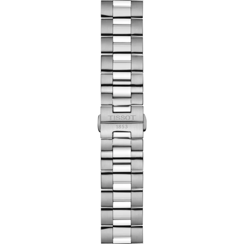 RELOJ TISSOT GENTLEMAN, CUARZO, ESFERA GRIS, BRAZALETE DE TITANIO, FECHA, 40 MM