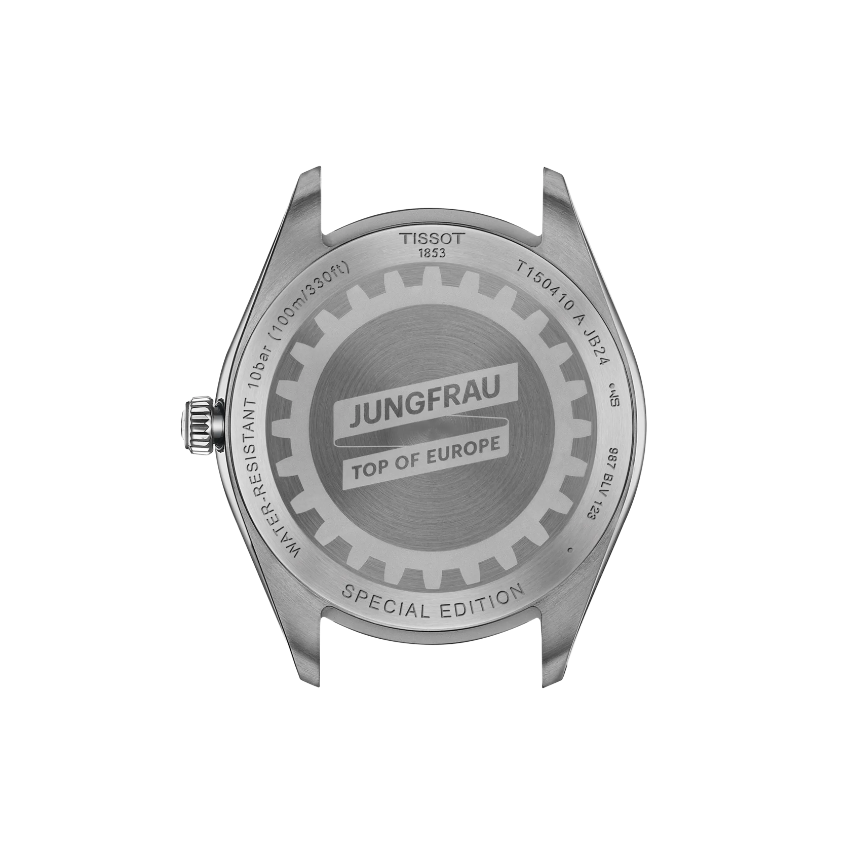 RELOJ TISSOT PR 100 JUNGFRAUBAHN, CUARZO, ESFERA AZUL, BRAZALETE DE ACERO, FECHA, 40 MM