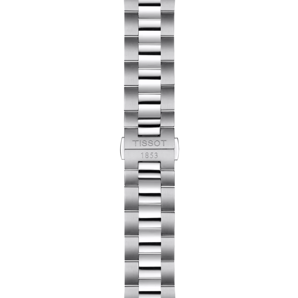 RELOJ TISSOT GENTLEMAN, CUARZO, ESFERA AZUL, BRAZALETE DE ACERO, FECHA, 40 MM