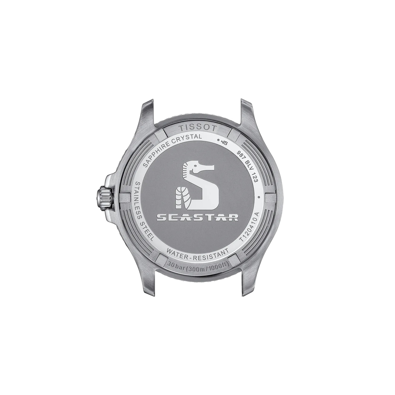 RELOJ TISSOT SEASTAR 1000, CUARZO, ESFERA NEGRA, BRAZALETE DE ACERO, FECHA, 40 MM