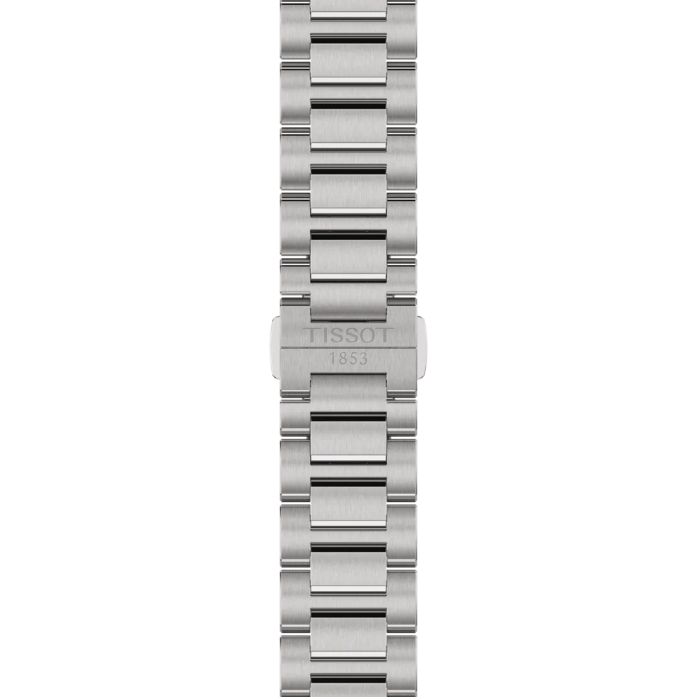 RELOJ TISSOT PR100 SOLAR, ESFERA GRIS, BRAZALETE DE ACERO, FECHA, 39 MM