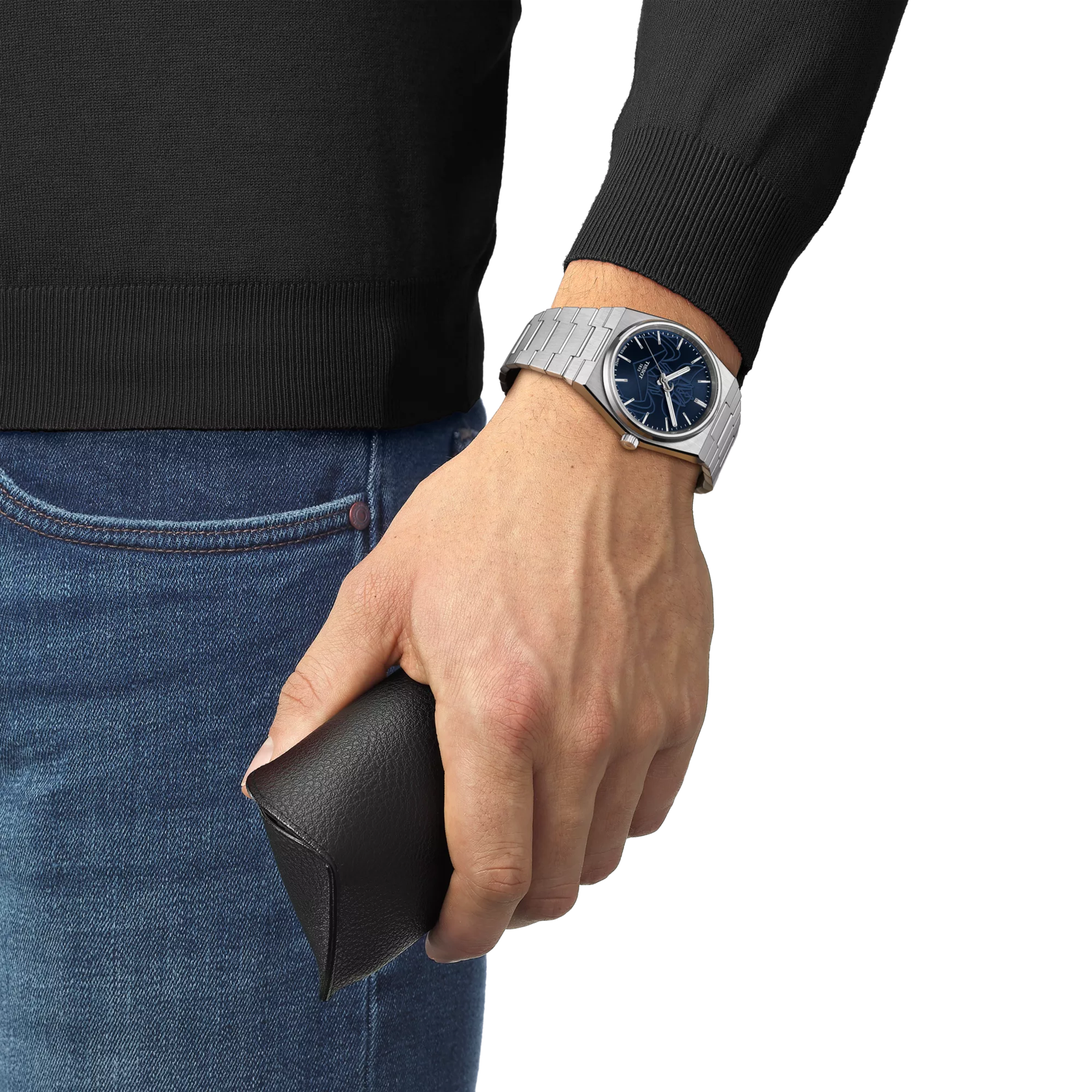 RELOJ TISSOT PRX UFO ROBOT GRENDIZER, AUTOMCÁTICO, ESFERA AZUL, BRAZALETE DE ACERO, EDICICÓN ESPECIAL, 40 MM