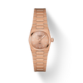 RELOJ TISSOT PRX, CUARZO, ESFERA ROSA,  BRAZALETE DE ACERO PVD TONO ROSA, 25 MM
