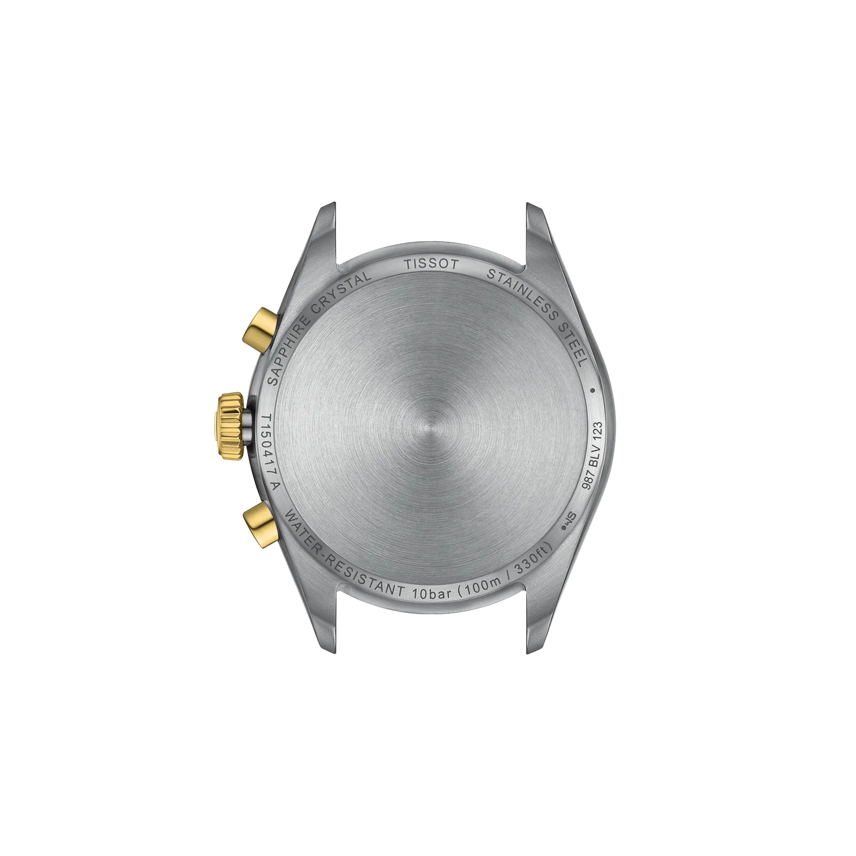 RELOJ TISSOT PR 100, CUARZO, ESFERA GRIS, BRAZALETE DE ACERO PVD, CRONCÓGRAFO, 40 MM