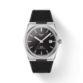 RELOJ TISSOT PRX, AUTOMCÁTICO, ESFERA NEGRA, FAJA DE CAUCHO NEGRA, FECHA, 40 MM