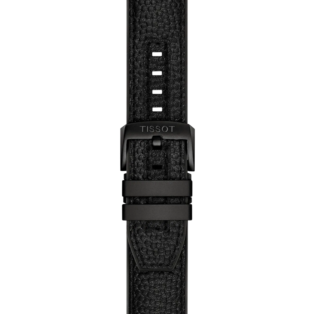 RELOJ TISSOT SUPERSPORT NBA EDICICÓN ESPECIAL, CUARZO, ESFERA NEGRA, BRAZALETE DE CUERO NEGRO, CRONCÓGRAFO, 45.5 MM