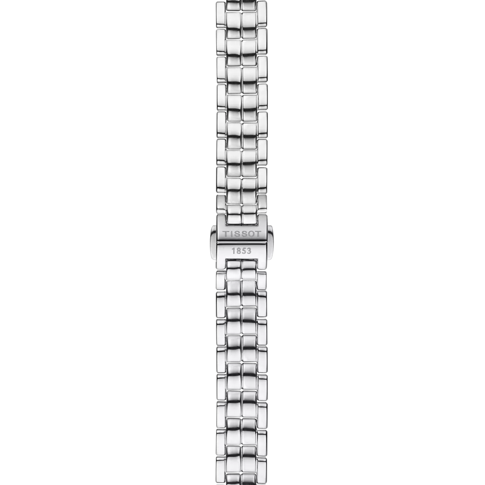 RELOJ TISSOT FLAMINGO, CUARZO, ESFERA DE MADRE PERLA BLANCA, BRAZALETE DE ACERO, 30 MM