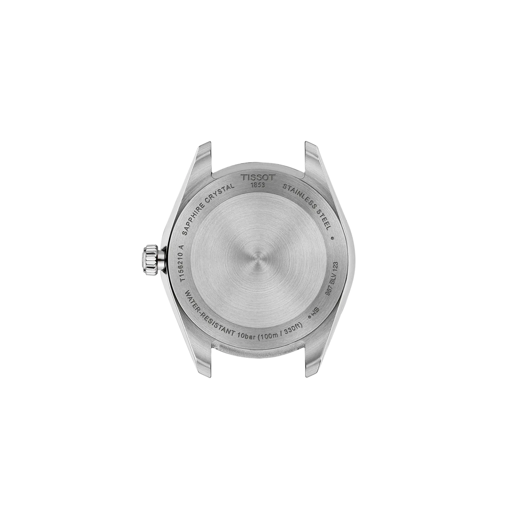 RELOJ TISSOT BALLADE, CUARZO, ESFERA AZUL, BRAZALETE DE ACERO BICOLOR TONO ROSA, FECHA, 34 MM