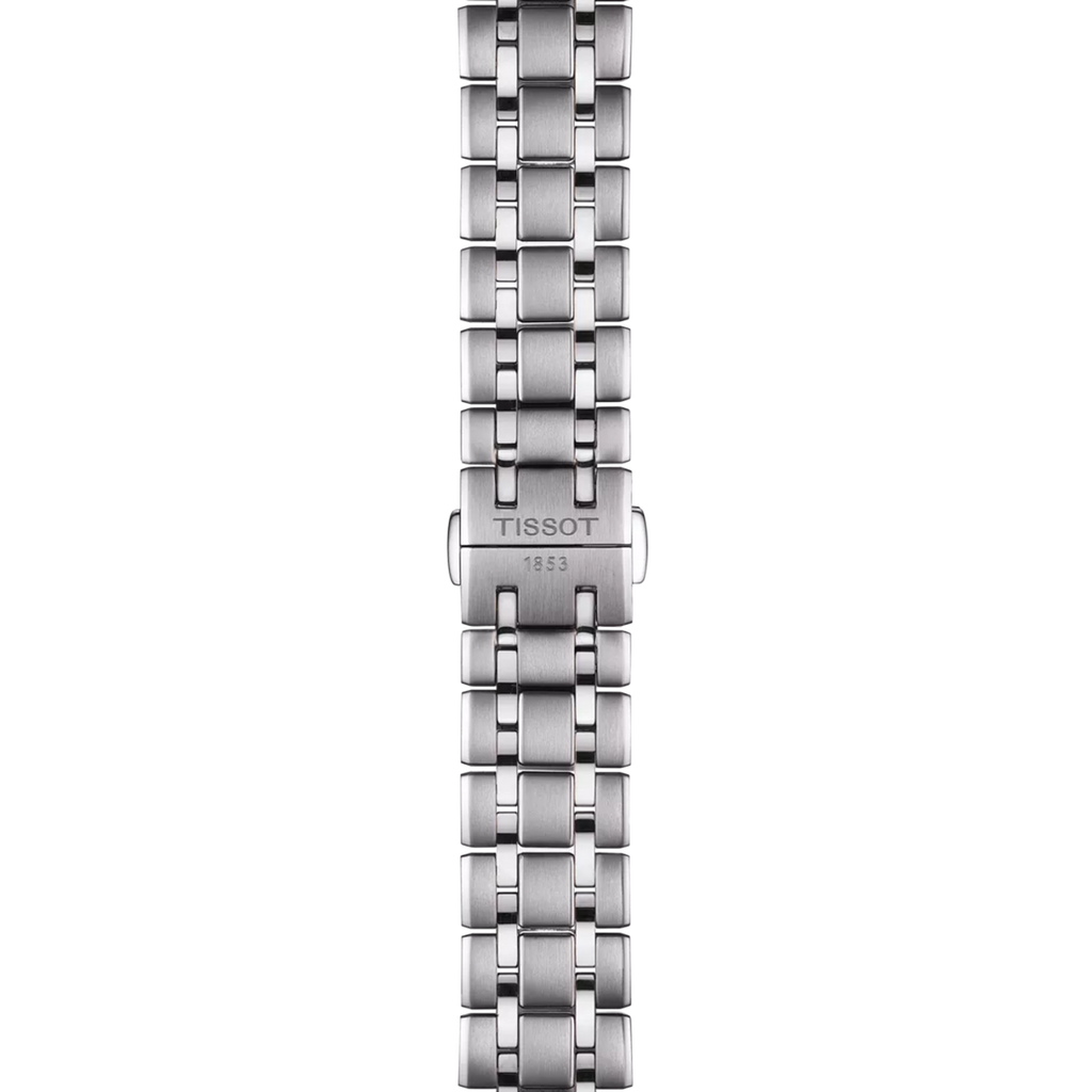 RELOJ TISSOT CHEMIN DES TOURELLES, AUTOMCÁTICO, ESFERA GRIS, BRAZALETE DE ACERO, FECHA, 39 MM