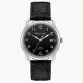 RELOJ BULOVA COMMODORE, AUTOMATICO, ESFERA NEGRA, BRAZALETE DE CUERO NEGRO, FECHA, 38 MM