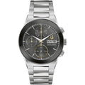 RELOJ BULOVA MILLENNIA, CUARZO, ESFERA NEGRO, BRAZALETE DE ACERO, CALENDARIO, 41 MM
