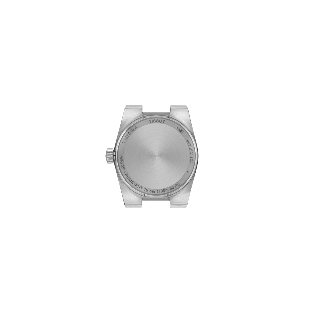 RELOJ TISSOT PRX, CUARZO, ESFERA CELESTE, BRAZALETE DE ACERO, 25 MM