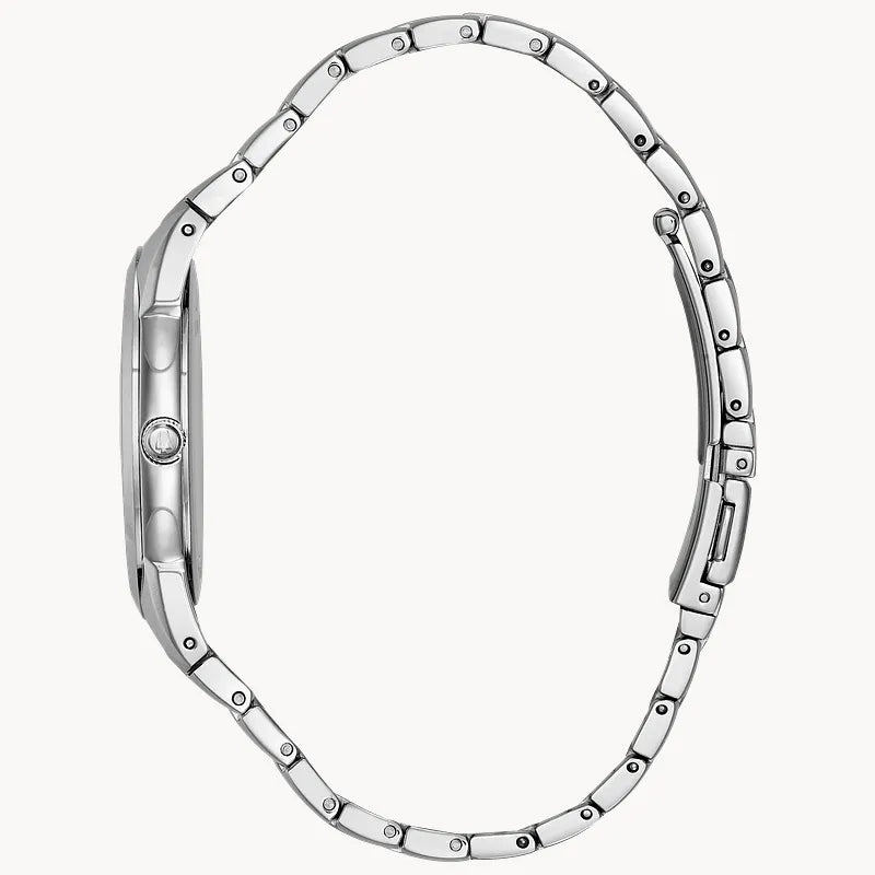 RELOJ BULOVA CLASSIC, CUARZO, ESFERA NEGRA, BRAZALETE DE ACERO, FECHA, 38 MM