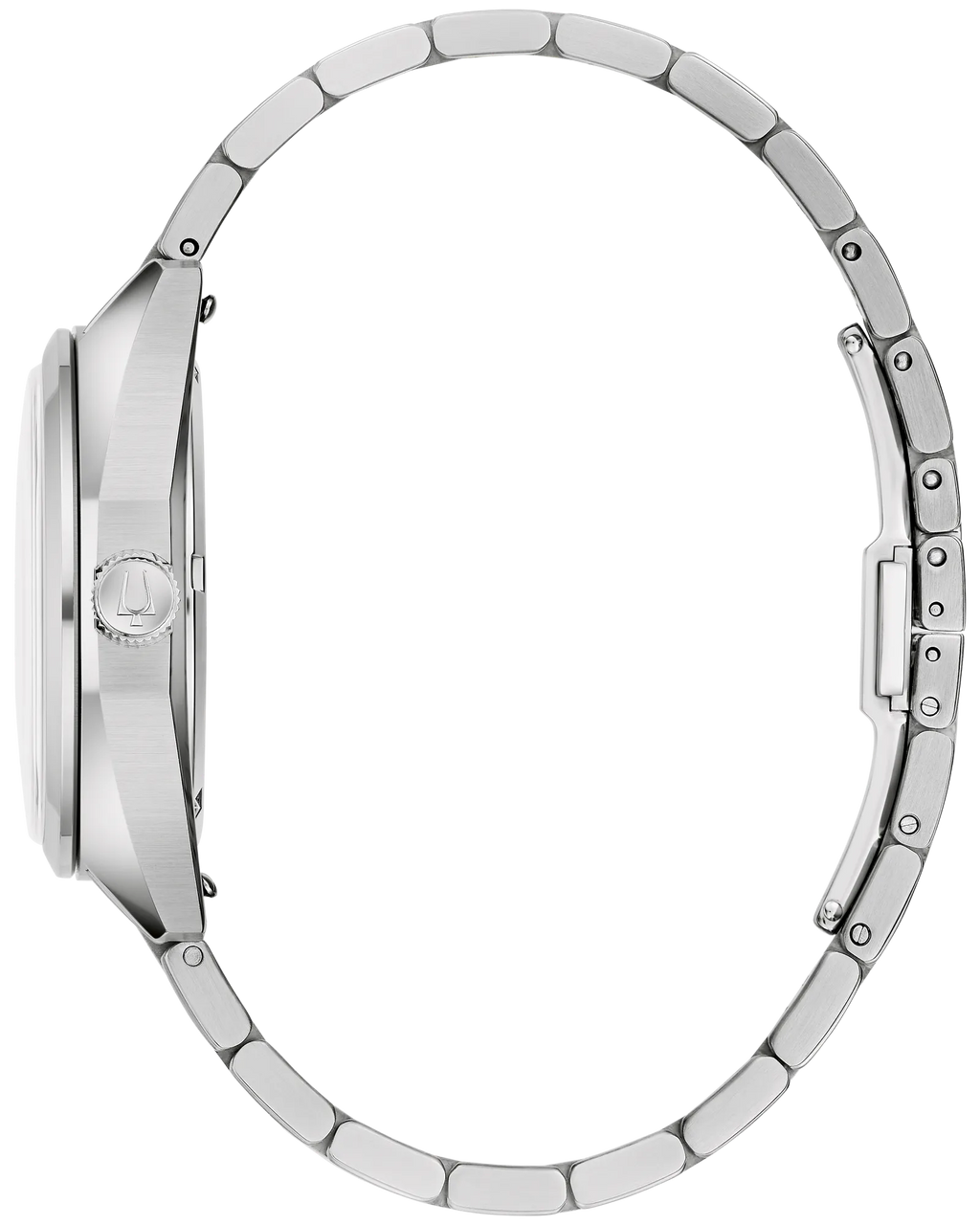 RELOJ BULOVA JET STAR, CUARZO, ESFERA ROJA, BRAZALETE DE ACERO, FECHA, 40 MM