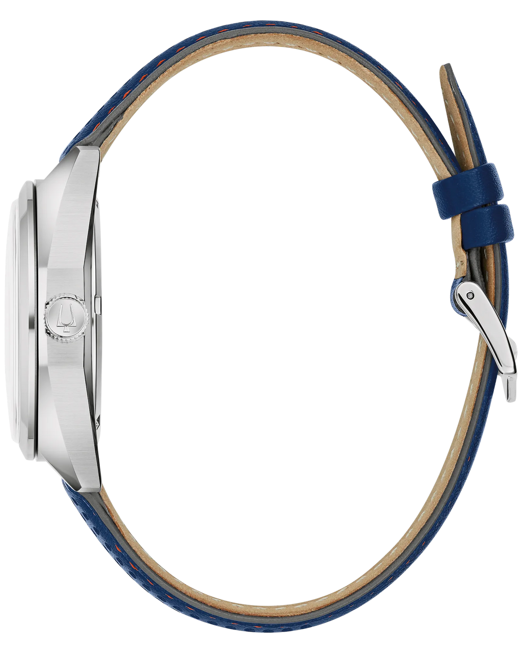 RELOJ BULOVA JET STAR, CUARZO, ESFERA PLATEADA, BRAZALETE DE ACERO, FECHA, 40 MM