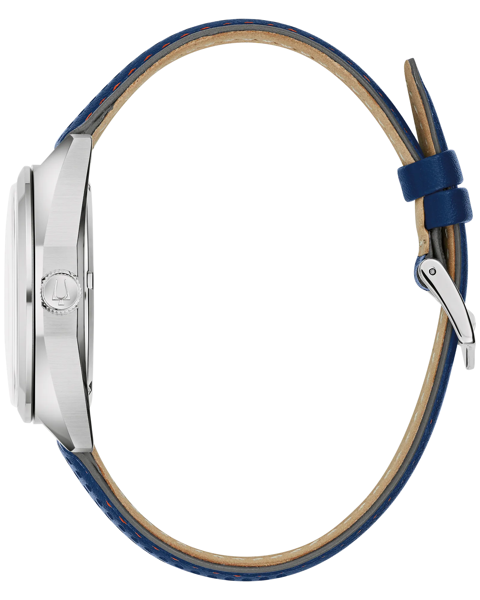 RELOJ BULOVA JET STAR, CUARZO, ESFERA PLATEADA, BRAZALETE DE ACERO, FECHA, 40 MM