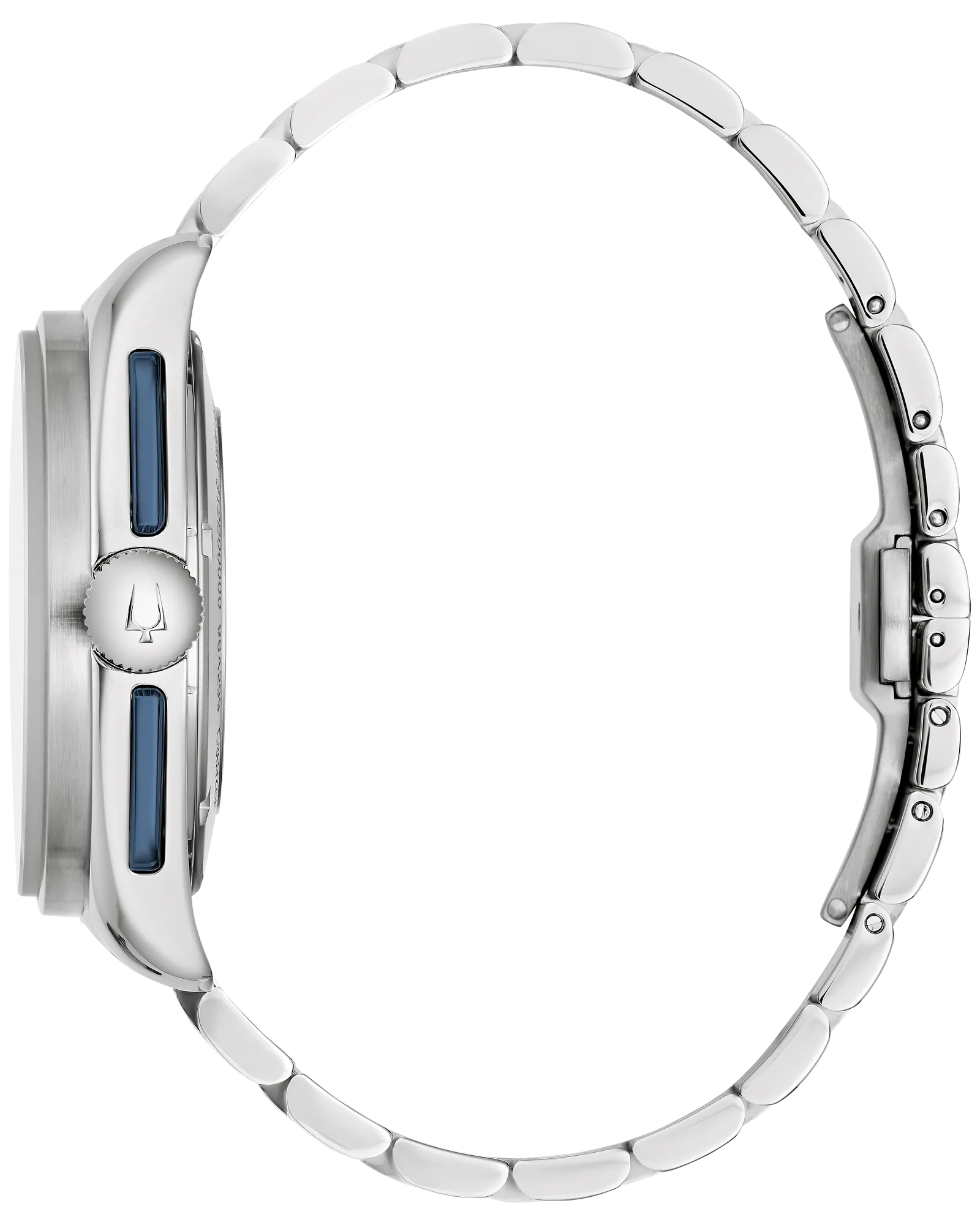 RELOJ BULOVA LUNAR PILOT CUARZO, ESFERA AZUL, BRAZALETE DE ACERO Y CUERO AZUL, 43.5 MM