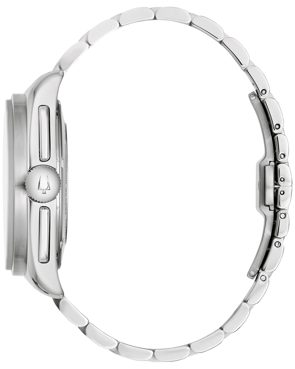 RELOJ BULOVA LUNA PILOT, CUARZO ESFERA NEGRO, BRAZALETE DE ACERO Y CUERO, CRONOGRAFO, 43.5 MM