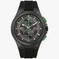 RELOJ BULOVA MAQUINA, CUARZO, ESFERA NEGRA, BRAZALETE DE CAUCHO NEGRO, 46 MM
