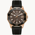 RELOJ BULOVA MARINE STAR, CUARZO, ESFERA MARRON, BRAZALETE DE CAUCHO NEGRO, FECHA, 43 MM
