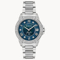RELOJ BULOVA MARINE STAR, CUARZO ESFERA AZUL, BRAZALETE DE ACERO, DIAMANTES, 32 MM