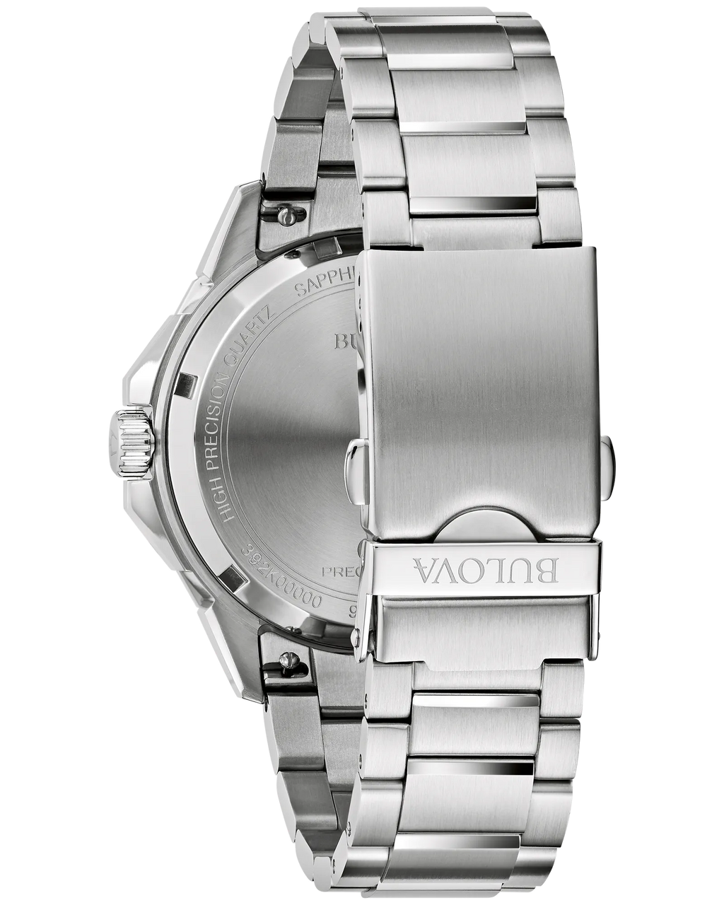 RELOJ BULOVA MARINE STAR, CUARZO, ESFERA BLANCO, BRAZALETE DE ACERO, FECHA, 43 MM